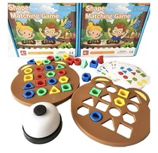 2 pack Geometric Shape Matching Game, Color Sensory Educational Toy