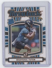 2025 Donruss Bhayshul Tuten Throwback Rated Rookie # 38 JAX Jaguars 