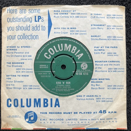 Helen Shapiro Walkin' Back To Happiness 7'' Vinyl 1961 CLEANED/TESTED VG+ VIDEO - Picture 7 of 7