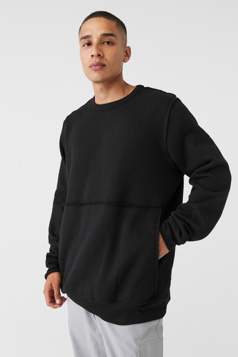 Bella Canvas Bella + Leinwand Unisex Raw-seam Crew Pullover 3743 - Front Pocket - Bild 6 von 10