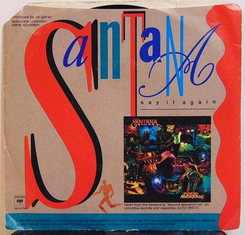 Santana – Say It Again - 1985 Columbia 38-04758 7" 45 Single + Pic Sleeve NM/VG+ - Picture 2 of 6