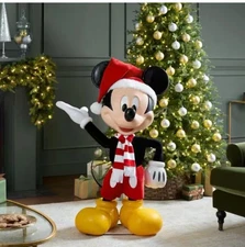 Disney 4 ft Animated Holiday Mickey Mouse Home Depot -Christmas Animatronic