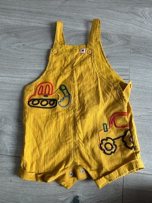 Baby Junge 6-9 Monate Next gelbe Traktor Latzhose Herbst