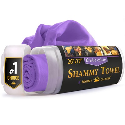 Premium Shammy Cloth for Car Drying - (26 x17 ) - Super Absorbent Reusable Ch...