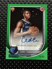 Cedric Coward 2025-26 Bowman Auto Green /99 Autograph Grizzlies RVA-CC Rookie