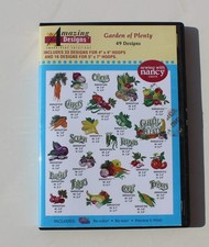 AMAZING DESIGNS Machine Embroidery CD - GARDEN OF PLENTY Used