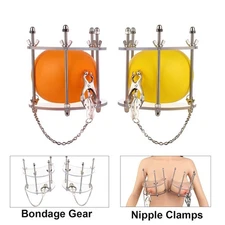Adjustable Torture Device Slave Clamps  Breast Butterfly Clips SM Nipple Bondage