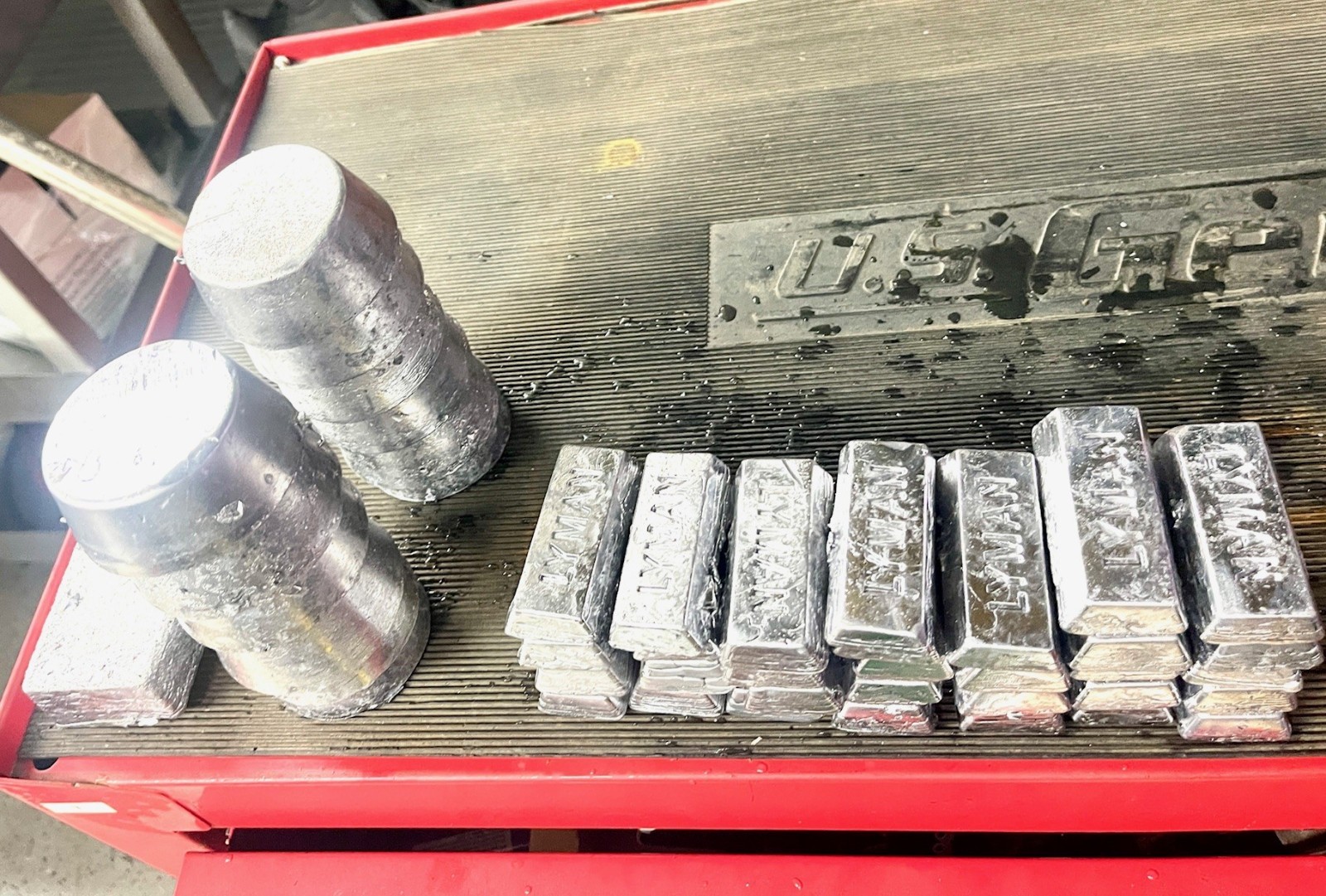 LYMAN 5 POUND LEAD INGOTS, FISHING WEIGHTS,SINKERS OR BULLETS, CLEAN ...