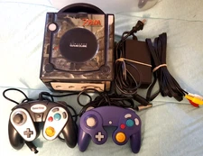 Nintendo Gamecube system (Zelda Twilight Princess themed) with 2 controllers