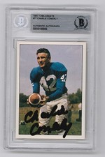CHARLIE CONERLY BECKETT AUTH SIGNED 1981 TCMA CARD GIANTS AUTOGRAPH