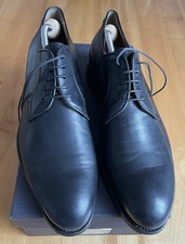 Franceschetti Halbschuhe Herren Anzugschuhe Derby Schwarz 42 1/2 made In Italy