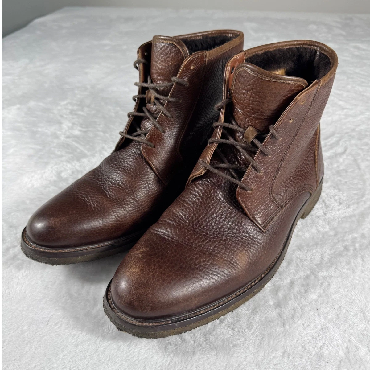 mens shearling lined dress boots Men's Born Theodore Shearling-Lined Leather Sole type Men's Bean Boots, 8" Shearling-Lined