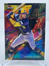 2024 TOPPS FINEST JACKSON CHOURIO RC OIL SPILL SP NO. 11 BREWERS