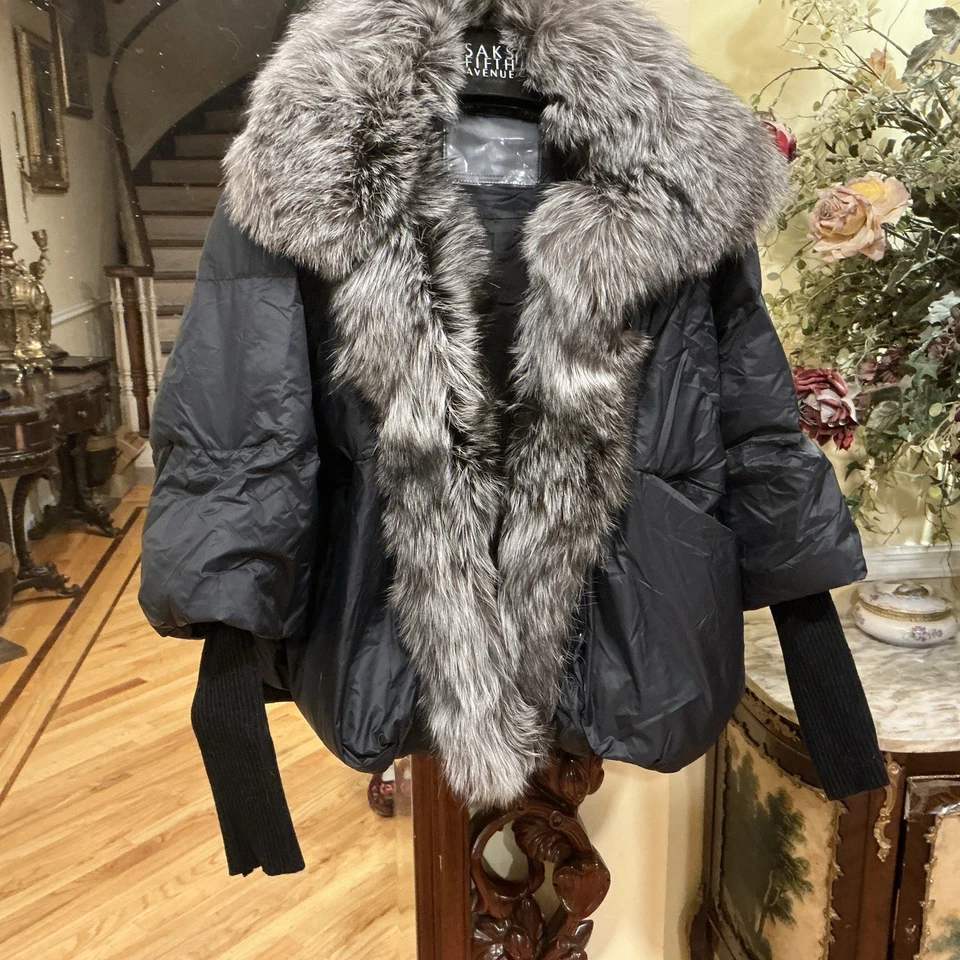 Real FUR JACKET FOX COLLAR SZ XL - Image 3 of 4