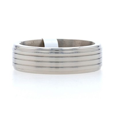 NEW Men's Wedding Band - Titanium Ring 12.5 Comfort Fit Ribbed Mon Cheri