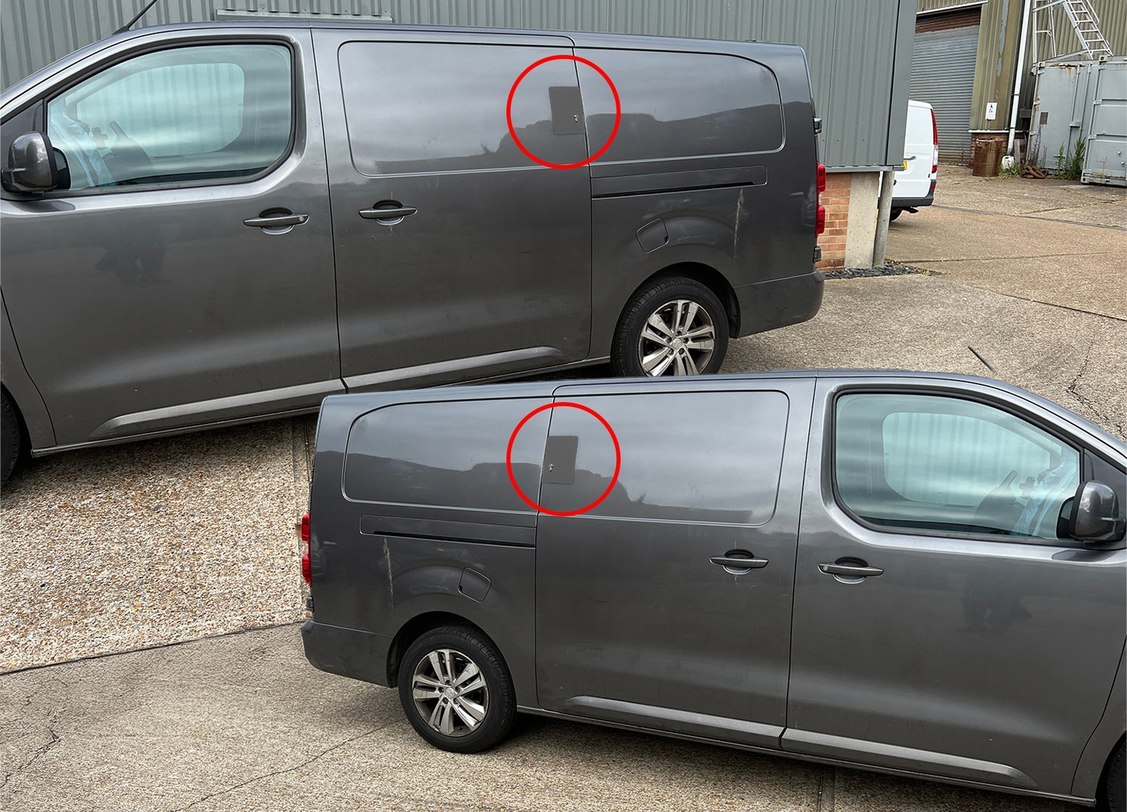 For Peugeot Expert (2017-Onwards) Twin Side Door Deadlock Shields Black