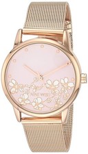 Nine West Women's Rose GoldTone Mesh Bracelet Watch, NW/2428FLRG