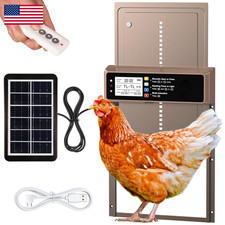 Nypots Automatic Chicken Coop Door Solar Powered Lcd Display Automatic Chicken