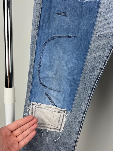 Polo Ralph Lauren donna The Avery Boyfriend jeans patchwork effetto invecchiato taglia 29 - Foto 9 di 17