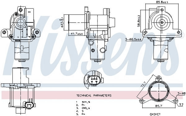 AGR Ventil FüR Nissan Renault Suzuki Dacia Micra III Note Qashqai / +2 I Tiida-image
