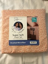 Twin / Twin XL Sheet Set By Mainstays Warm Geo Super Soft Brushed Microfiber