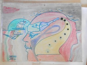 Peter Max paint it yourself Canvas 1978 model PMB 16"X12"