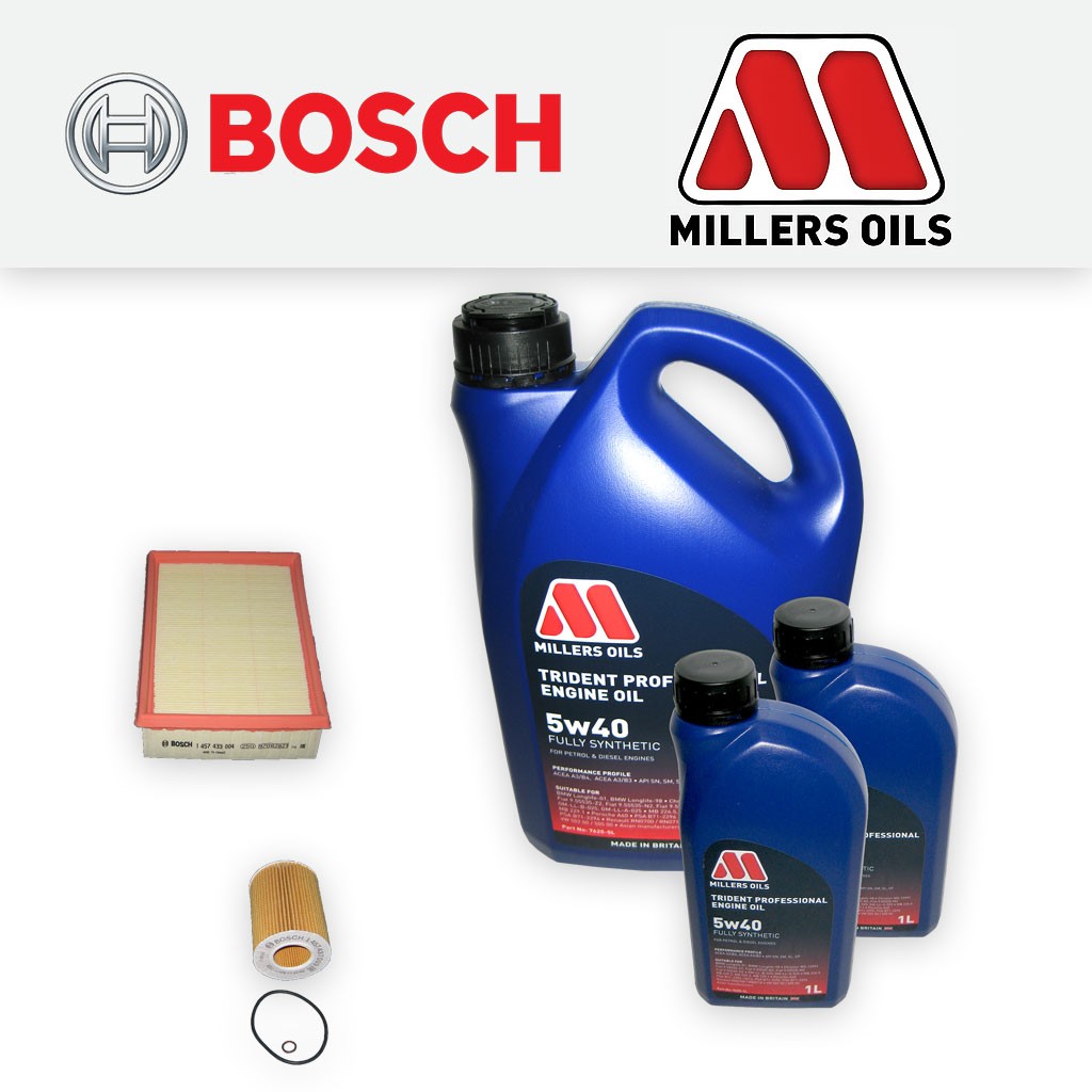 SERVICE KIT for BMW 5 SERIES (E39) 523I OIL AIR FILTERS +5w40 FS OIL (1995-2000)