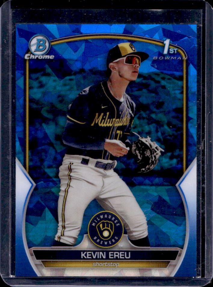 2023 Bowman Chrome Sapphire Kevin Ereu 1st #BCP-229 Brewers
