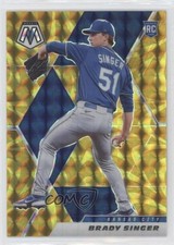 2021 Panini Mosaic Rookie Reactive Yellow Mosaic Prizm Brady Singer #261 0i1b