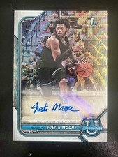 2021 Bowman U Chrome Prospect Silver Wave Refractor #160/199 Justin Moore Auto 