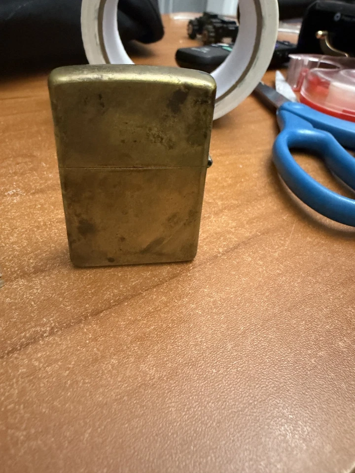 Encendedor Zippo cartas truco de latón Zippo importado de Japón sin probar Foto 3 de 4