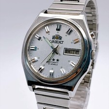 ORIENT Tri Star OS469A716 Automatic 21 Jewels Silver 36mm Day Date Watch