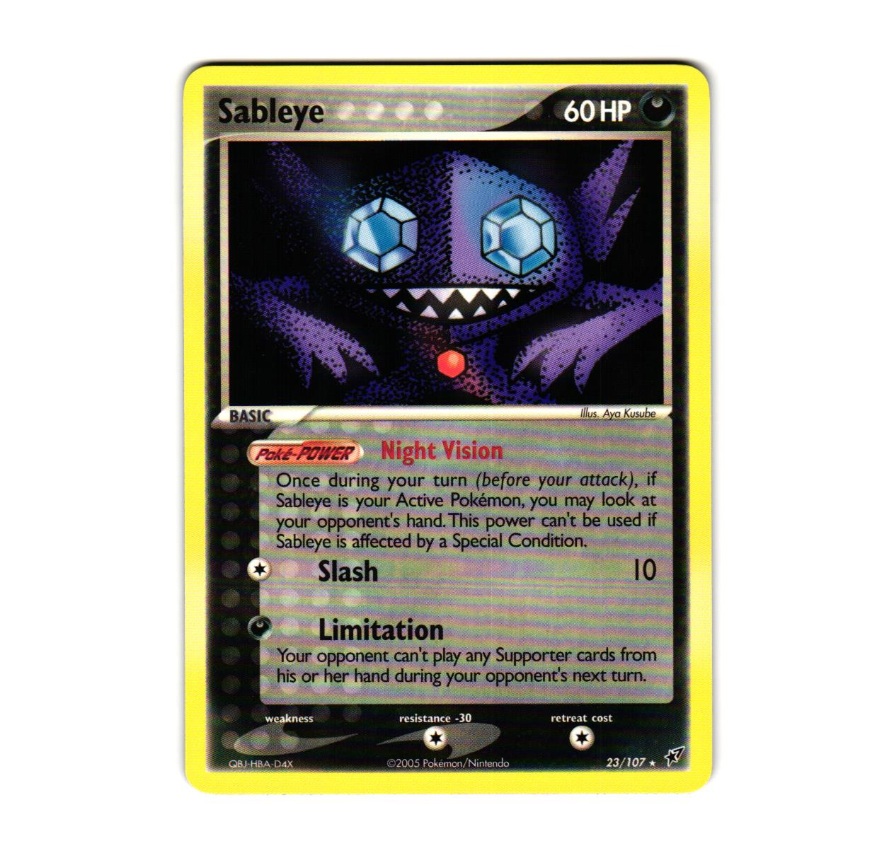 Pokemon Sableye 23/107 Deoxys Rare NM