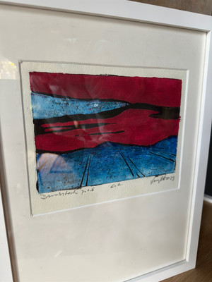 Woodcut by Jan Schröder (* 1948 Bendorf) printing block p.o.6 e.a., autographed