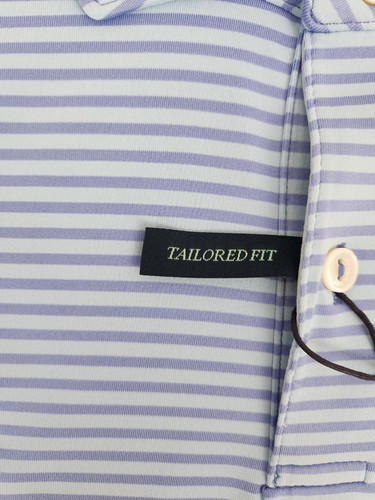 Peter Millar Crown Crafted Polo Herren 2XL blau gestreift Jersey Performance NEU $ 125 - Bild 7 von 10