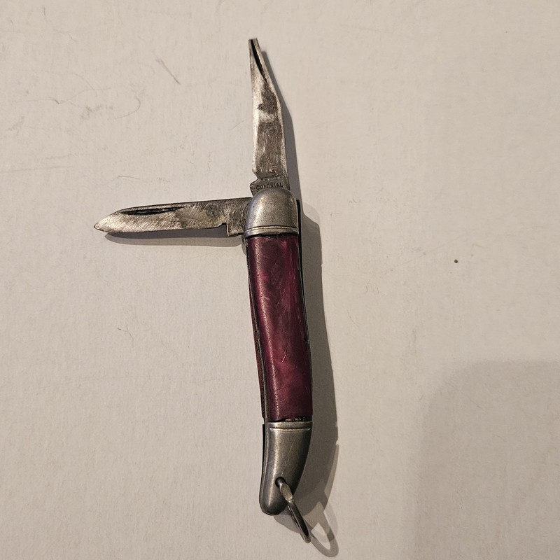 Vintage Red Colonial 2 Blade Knife