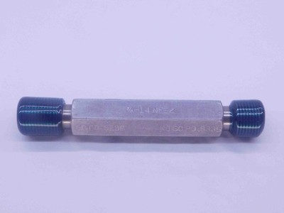 7/8 14 NF 2 SET THREAD PLUG GAGE .875 .8750 GO NO GO P.D.'S = .8286
