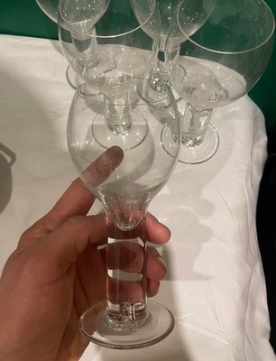 4 Riedel Crystal Wine Glass  Fontana  Weingläser Kristallglas Bleiglas 1960er