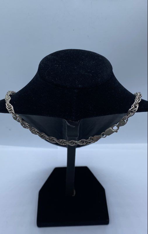 Sterling Silver Twisted Double Link Chain Necklac… - image 3