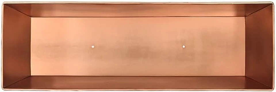 Maceta de caja de flores con ventana de cobre liso Achla Designs - mediana (23 1/4" L X 7 3/4" W Foto 4 de 4