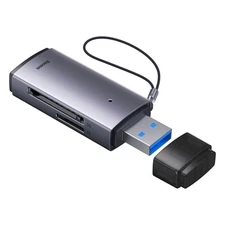 Baseus Lite Series SD/TF Memory Card Reader USB Gray WKQX060013
