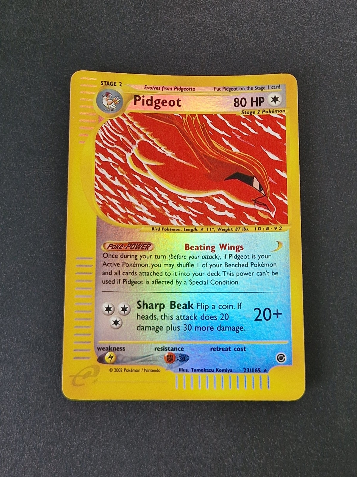 Pidgeot 23/165 Reverse Holo Pokemon TCG Expedition Set - EX - NM