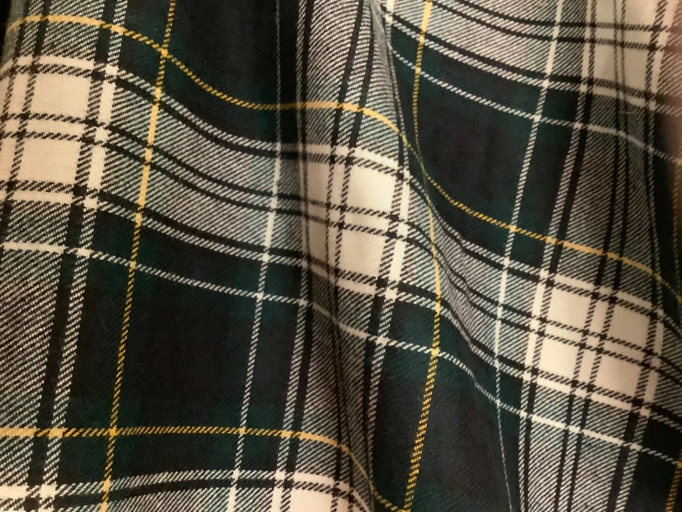 O’Neil of Dublin Hooded Cape Girls L Green Tartan Wool Blend Poncho - Image 4 of 4