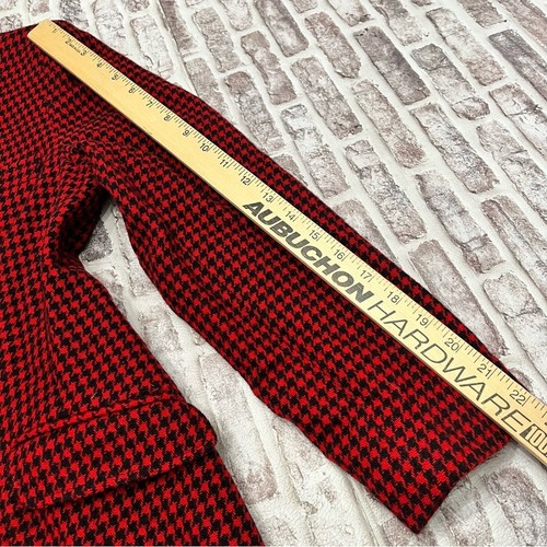 Limited America Blazer Misto Lana Rosso Nero Giacca Vacanze Natale Donna M 8 - Foto 9 di 9