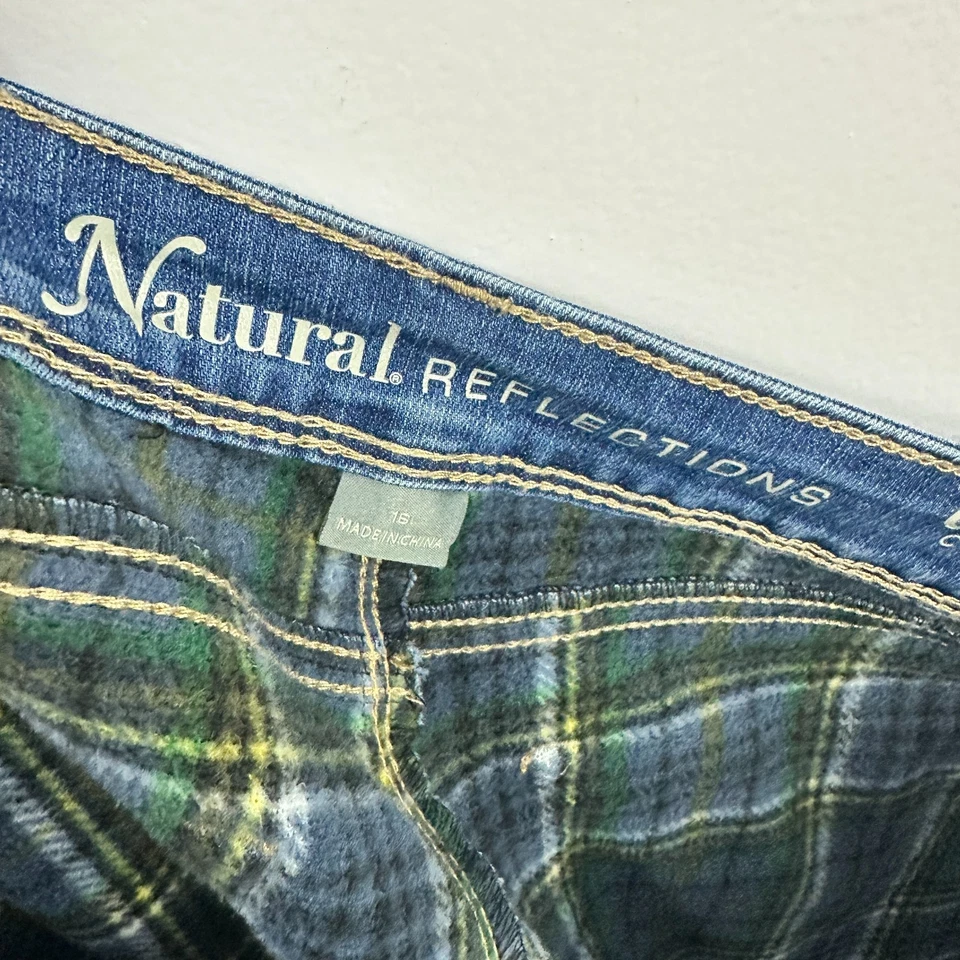 Natural Reflections 16 Blue Flannel Lined Jeans Fleece Lined Warm Outdoors - Image 4 of 4