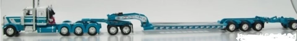 DCP Aqua Blue & White Peterbilt 389 con Fontaine Lowboy Jeep Stinger (1 de 252) Foto 2 de 4