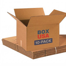 Moving Boxes Small 16"L X 10"W X 10"H 10-Pack - Corrugated Cardboard Box for Shi