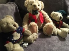 Holiday Teddy Bears, Lot of 3, Hallmark, Russ, Unknown