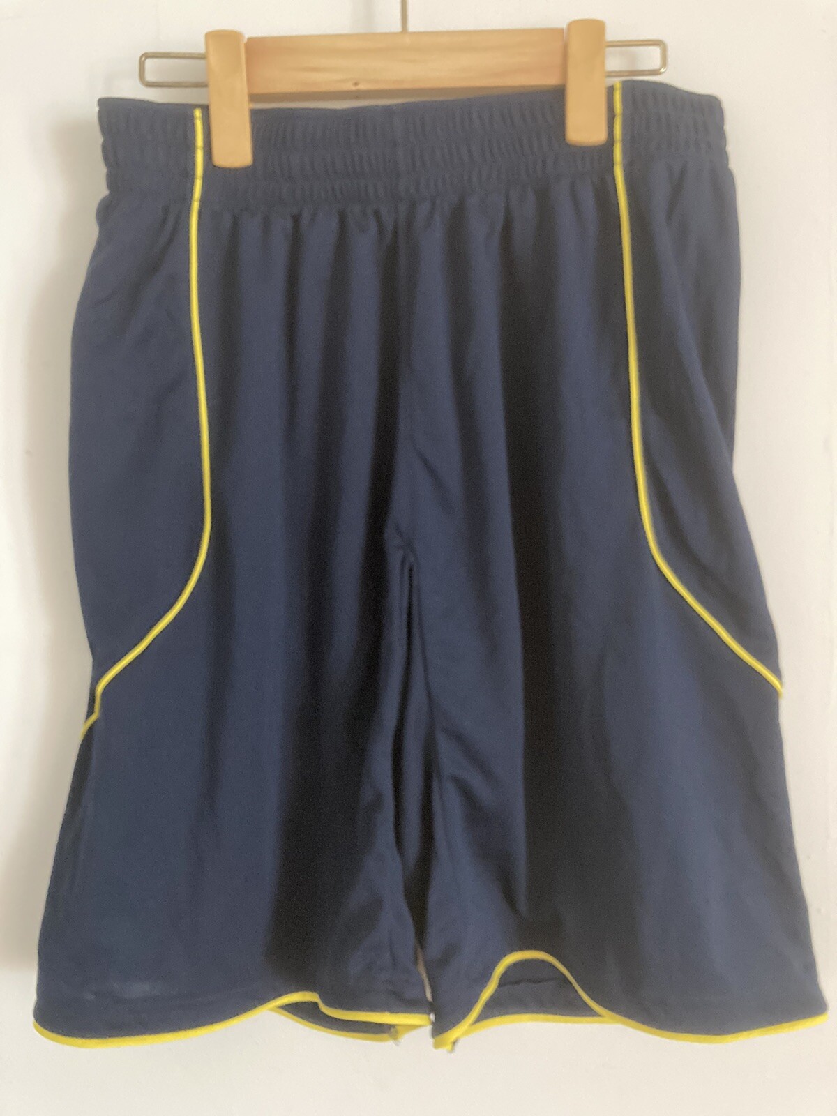 💦💪RARE Adidas Sexy Sports Athletic Basketball Shorts Navy & Yellow Size M