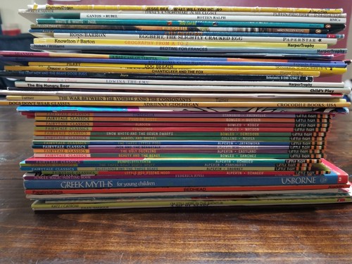 BULK LOT 50 VARIETY CHILDRENS KIDS PICTURE STORY BOOKS Scholastic PB Homeschool